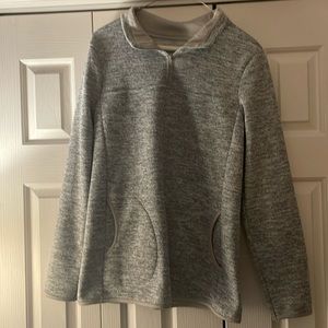 Like NEW Aleumdr Long Sleeve 1/4 Zip Pullover Tunic Top gray, size medium